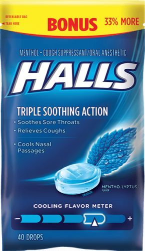 HALLS COUGH DROPS 30 ct 