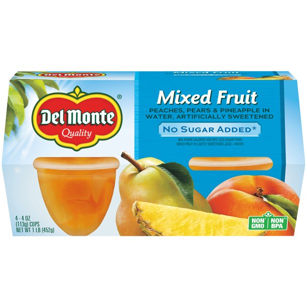 DEL MONTE FRUIT CUPS 4 pack 