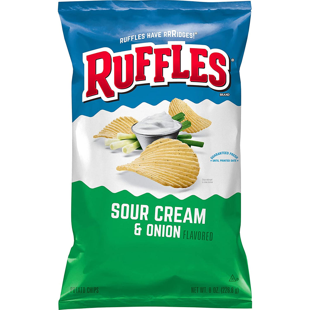 RUFFLES POTATO CHIPS 8 oz 