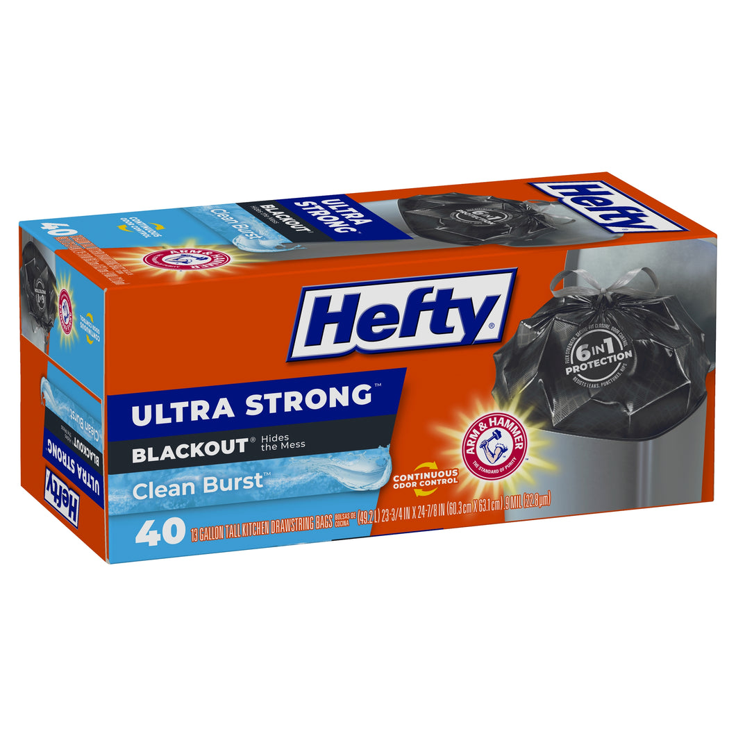 HEFTY TRASH BAGS 40 ct 