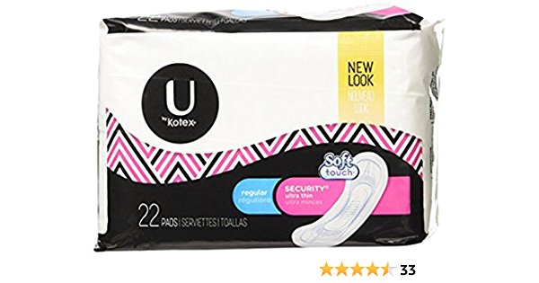 KOTEX U FEMININE PADS 22 ct 
