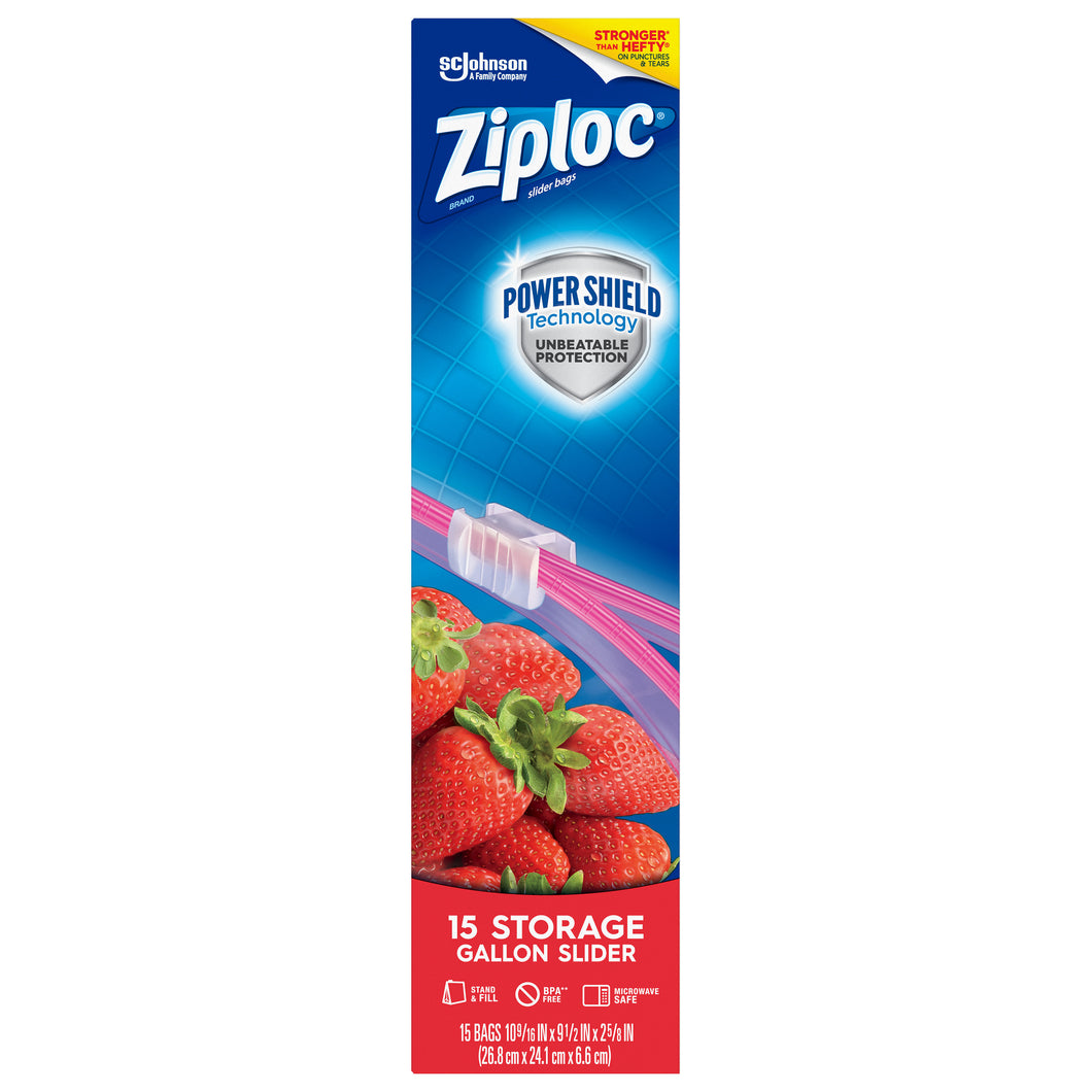 ZIPLOC STORAGE BAGS 18 ct Gallon Slider Bags